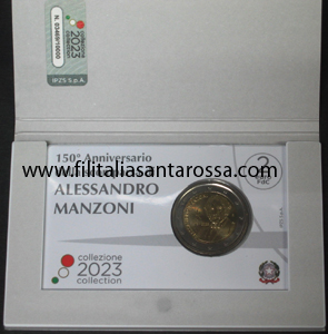 Coincard 2 Euro Commemorativi Italia 2023 Alessandro Manzoni Roma